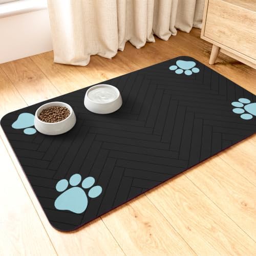 Dog Cat Food Mat, Absorbent Pet Feeding Mat by Unknown