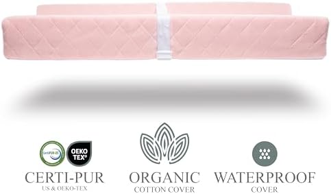 Organic Cotton Covered Contoured Baby Changing Pad | Waterproof Foam Mattress - Image 2