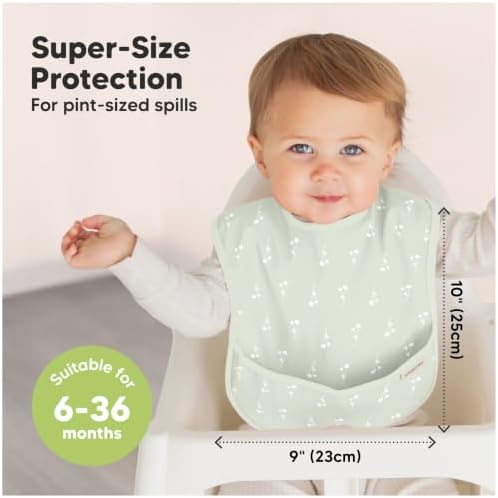 KeaBabies 3-Pack Waterproof Baby Bibs - Image 3