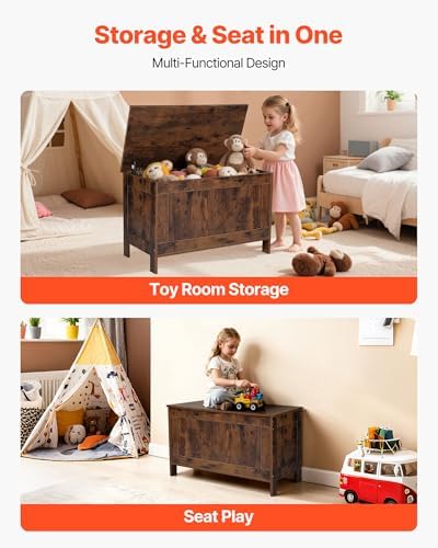VEVOR Kids Storage Bench, Wooden Toy Box Chest, Large Storage Cabinet - Image 4