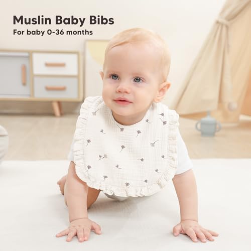 Bearmoss 8 Pack Muslin Baby Bibs - Image 3