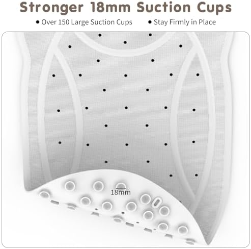 Bath Mat for Tub Non Slip for Kids Baby, Natural Rubber Dual Anti-Slip - Image 4