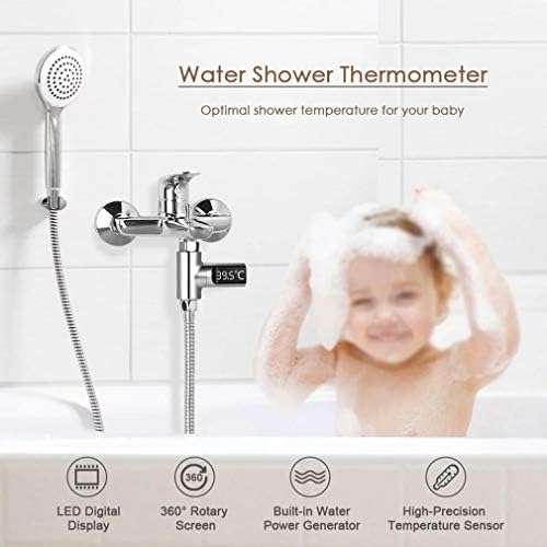 LED Display Water Shower Thermometer Self-Generating Electricity Temperature - Image 4