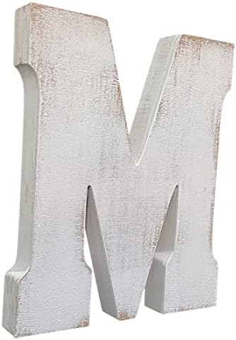 10 Inch Wooden Letter M, Freestanding and Wall Hanging Home Decor - Image 2