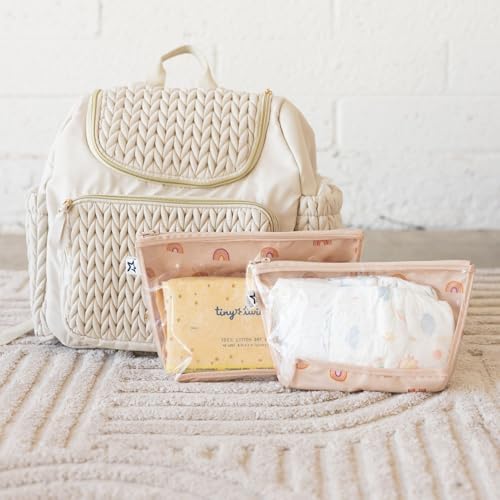 Tiny Twinkle Diaper Bag Organizing Pouches | 2 Pack Mess-Proof Travel Organizer - Image 6