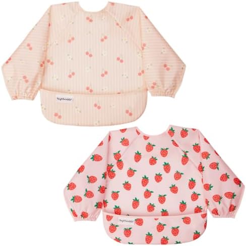 Tiny Twinkle Long Sleeve Bib for Babies&Toddlers|2-Pack Waterproof Smock Bib by TinyTwinkle