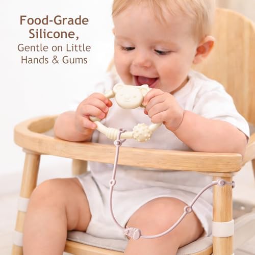 ROCCED Toy Straps for Baby 6pcs, Silicone High Chair Toys Straps Stroller - Image 2