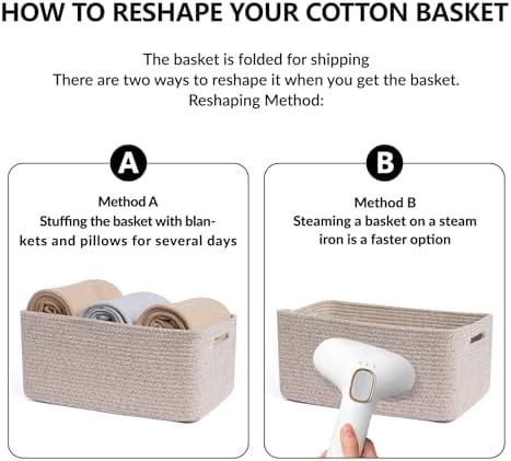 MiniArk Large Storage Baskets for Shelves, Baby Nursery, Toy Baskets Box - Image 7