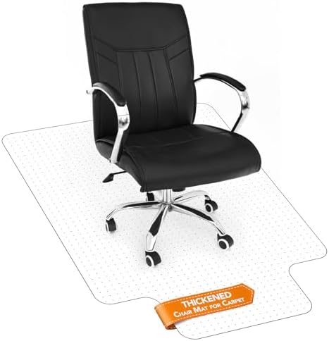 Thickened Chair Mat for Carpet- Low Pile Carpet Protector for Office Computer by TONOS