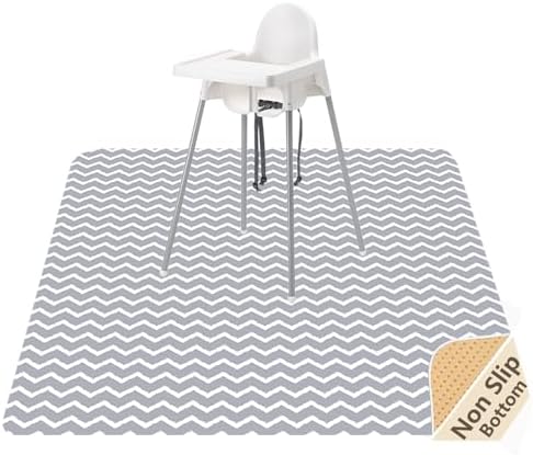 Baby Splat Mat for Under High Chair, 51 x 51 Inch Splash Mat, Waterproof and by WOMUMON