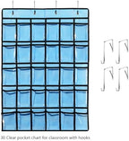 KEEPJOY Classroom Pocket Chart for Cellphone Calculator Holder, 30 Clear Pocket - Image 4