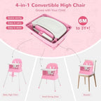4 in 1 Portable Baby Highchair Convertible High Chair - Image 2