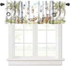 Forest Animals Valance Curtains Watercolor Bear Fox Rabbit Tree Branch Print by Unknown