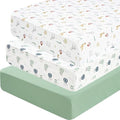 david's kids 3 Pack Fitted Crib Sheets, Ultra Soft Breathable Comfortable Baby by davidskids