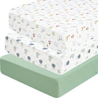david's kids 3 Pack Fitted Crib Sheets, Ultra Soft Breathable Comfortable Baby by davidskids