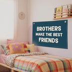 Brothers Make The Best Friends Banner, Boys Room Decor, Toddler Boy Linen - Image 6