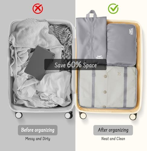 8 Set Packing Cubes for Travel Luggage Organizer Bags for Family, Mesh Packing - Image 6