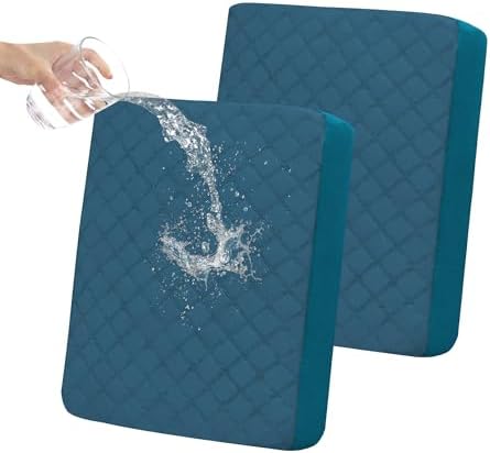 Easy-Going Waterproof Cushion Covers Set, Quilted Stretch 2-Piece Sofa Seat by Easy-Going