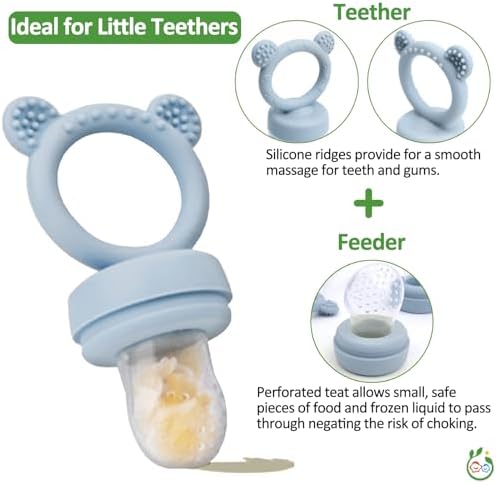 Silicone Baby Fruit Food Feeder & Mini Freezer Nibble Tray, Breastmilk Popsicle - Image 5
