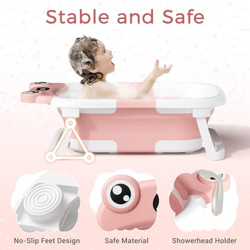 BUNWAG Baby Bathtub, Collapsible Newborn Bathtub - Image 2