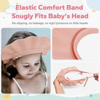 FUNUPUP Baby Shower Cap for Toddlers Kids, Soft TPE Silicone, Dusty Pink - Image 4