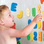 Bath Toys Organizer + 36 Soft Foam ABC 123 Letters & Numbers Bathroom Alphabet - Image 2