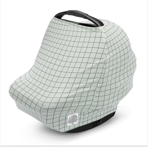 Parker Baby Co Multi-Use Cover Carseat Cover Nursing Cover: Sage Windowpane by ParkerBabyCo