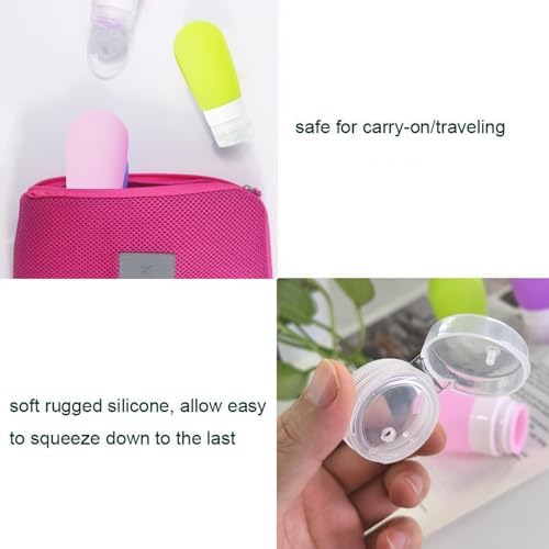 Mziart Travel Bottles for Toiletries, 2.7oz Silicone Travel Size Containers - Image 7