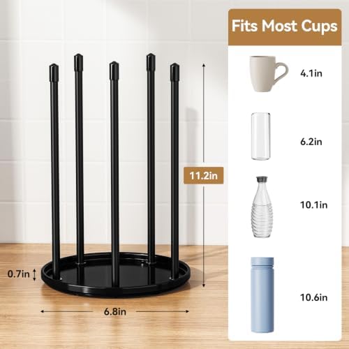 niffgaff Bottle Drying Rack – Ceramic Base Bottle Organizer - Image 7