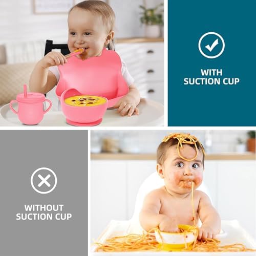 100% Silicone baby feeding set, BPA free Baby dishes set - Image 5