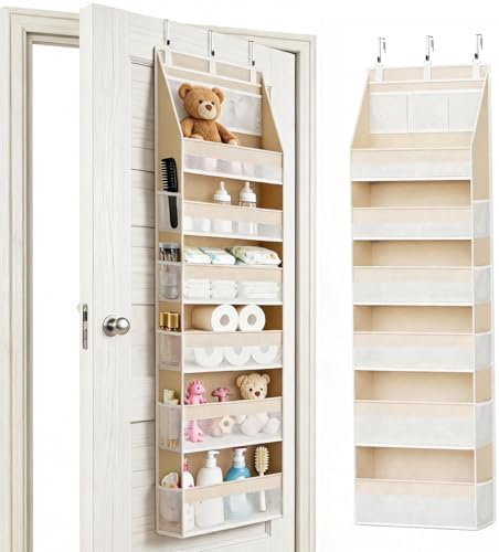 KMSCO Over The Door Organizer 6 Large +13 Mesh Side Pockets by kmsco