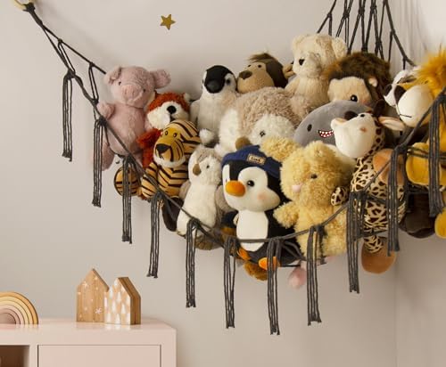 mirolam Stuffed Animals Hammock Net Corner-Hanging Stuff Animal Toy Storage - Image 3