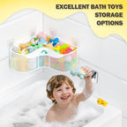 Austion 3-Compartment Corner Bath Toy Storage Organizer - Image 6