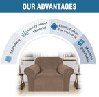 H.VERSAILTEX Stretch Velvet Armchair Cover Couch Covers 1 Cushion Chair - Image 5