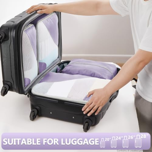 OlarHike 8 Set Packing Cubes for Travel, Gifts for Women Mom, Anti-Tearing - Image 6