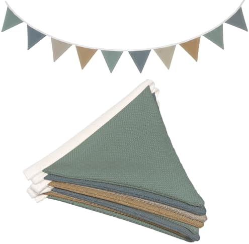 Boho Boys Room Playroom Pennant Banner, Nursery Garland Triangle Bunting Flag by Wheatwin