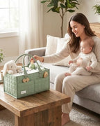 Baby Diaper Caddy Organizer, Portable Nursery Storage Basket - Image 5