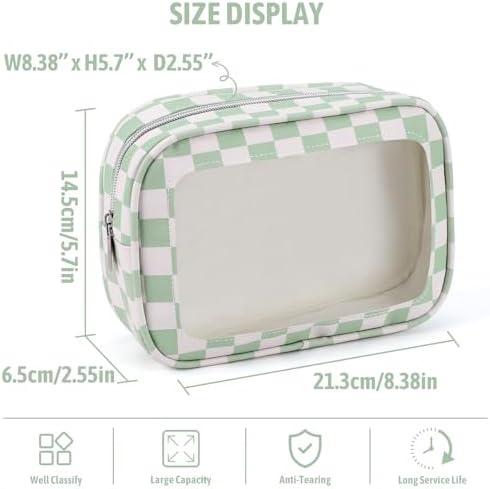 YOPCDJ 3PCS Clear Toiletry Bag, TSA Approved Travel Makeup Pouch - Image 3
