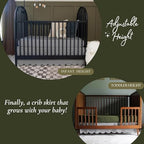100% Microfiber Scalloped Crib Skirt 28"x 52" - Image 3