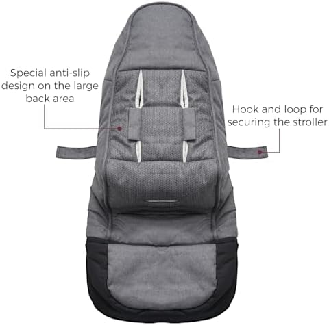 Momcozy Universal Stroller Footmuff, Plush Weatherproof Bunting Bag - Image 7