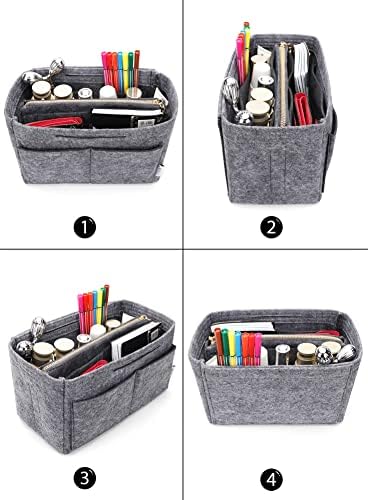 LEXSION Felt Purse Organizer Insert, Tote Bag Shaper Dividers - Image 4