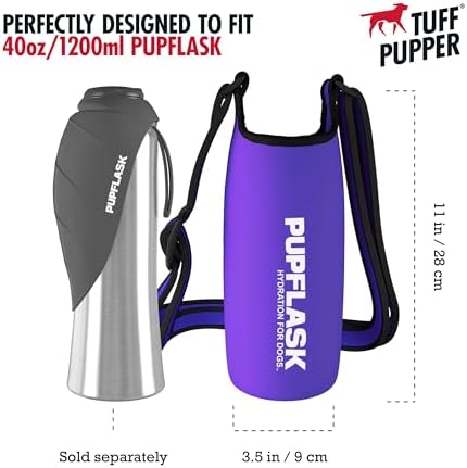 Tuff Pupper PupFlask Insulated Neoprene Dog Water Bottle Holder Sling - Image 2