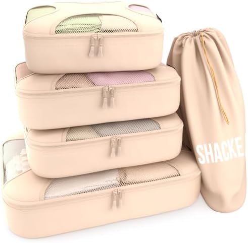 Shacke 5 Set Packing Cubes for Travel by Shacke