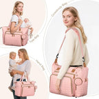 Diaper Bag Tote, Large Baby Hospital Bag - Image 6