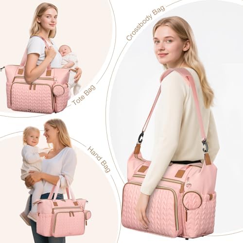Diaper Bag Tote, Large Baby Hospital Bag - Image 6