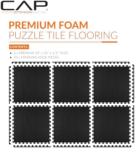CAP Puzzle Exercise Mats | 1/2” Thick EVA Interlocking Foam Tiles - Image 2