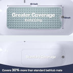Extra Long Bathtub Mat Non Slip Bath Mat Mint Green 40"x16" Full - Image 2
