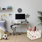 Rectangular Ball basket, Kids Storage Bins, Foldable and waterproof canvas kids - Image 5