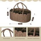 Diaper Caddy Organizer, Paper Rope Storage Baskets Nursery Bin - Image 3