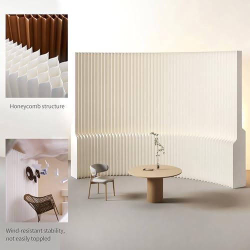 Paper Foldable Paper Room Divider Wall, Adjustable Privacy Screen, Lightweight - Image 5